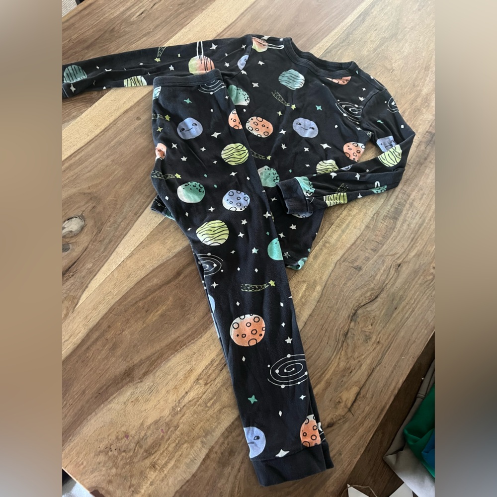 Tea Collection Black Outer Space Pajamas size 8